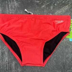 Men’s Speedo Vibe Collection Swim Brief sz 32.  Post It Pink color